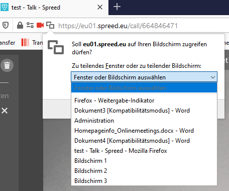 Bildschirm übertragen Bildschirm übertragen